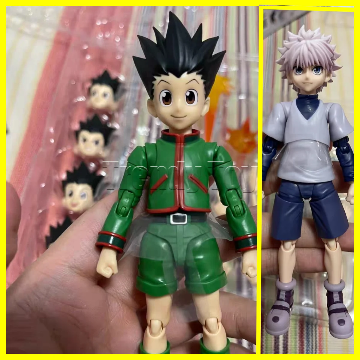 Bandai 100% Genuine Hunter Hunter Model Kit Anime Figures SHF Gon·Freecss Action Figure Collection Model for Children's Toys