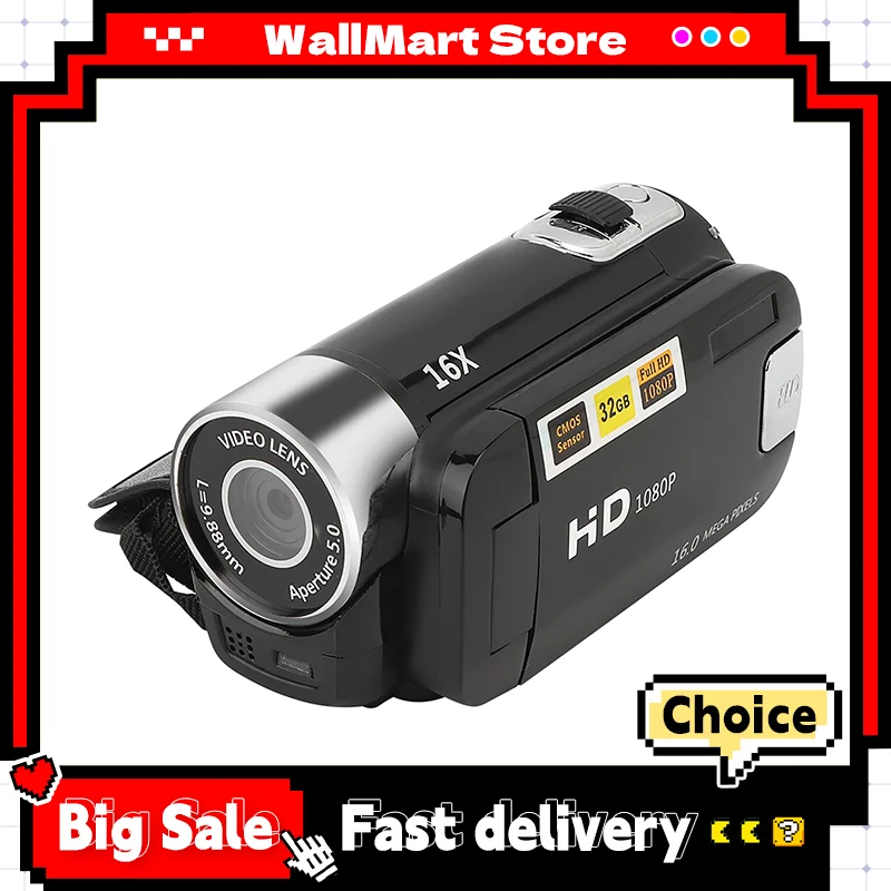 

16X Digital DV Camcorder 2.7 Inch Colourful Display Screen High Definition Camera Image Video Shooting Camcorder