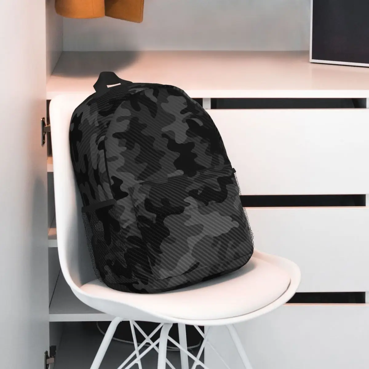 Mochilas de camuflagem para meninos e meninas, Bookbag dos desenhos animados para crianças, mochila para laptop, bolsa de ombro, grande capacidade