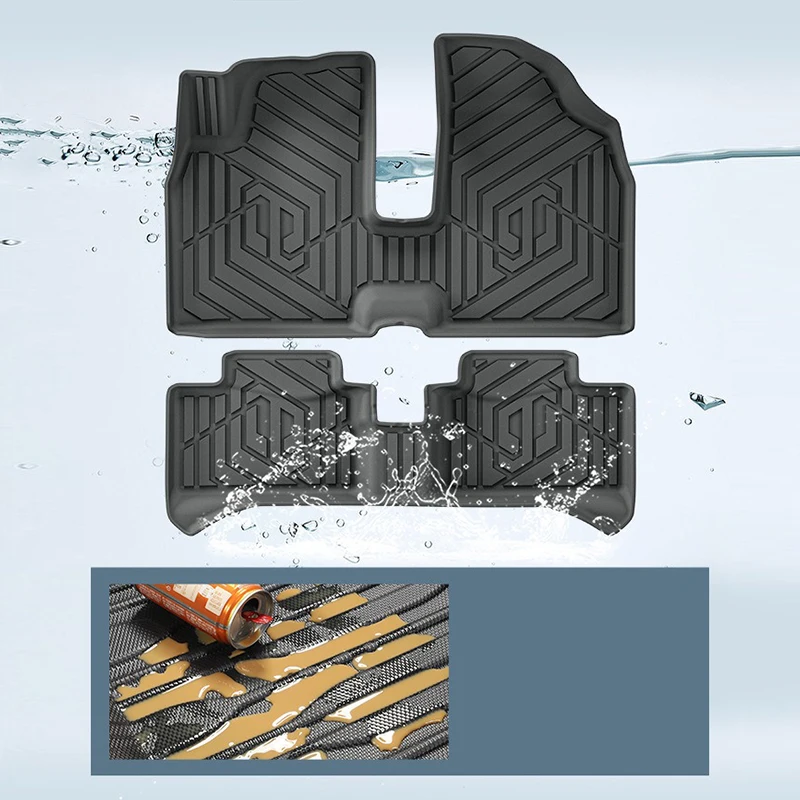 LHD Car Floor Mats For Leapmotor T03 2024-present Cargo Liners Waterproof Non-slip Trunk Mat Protector Foot Pads Car Carpets