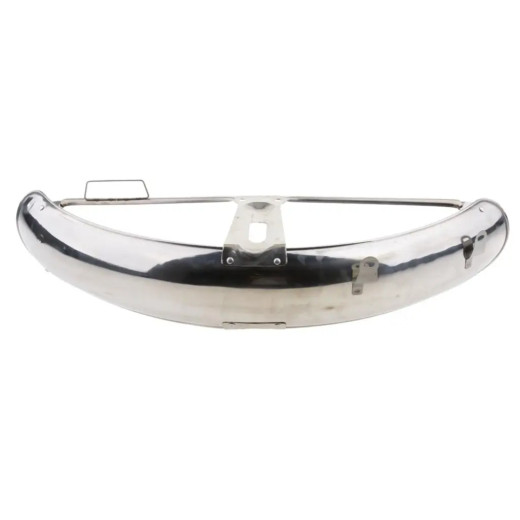 Chrome Front + Rear Mudguard Metal Steel for CG125 (58cm+55cm) image 5