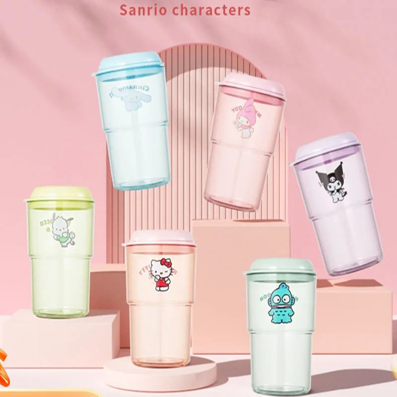 

MINISO Miniso серии 500 мл повседневная кофейная чашка для холодного приготовления милый мультяшный цветной студенческий портативный стаканчик