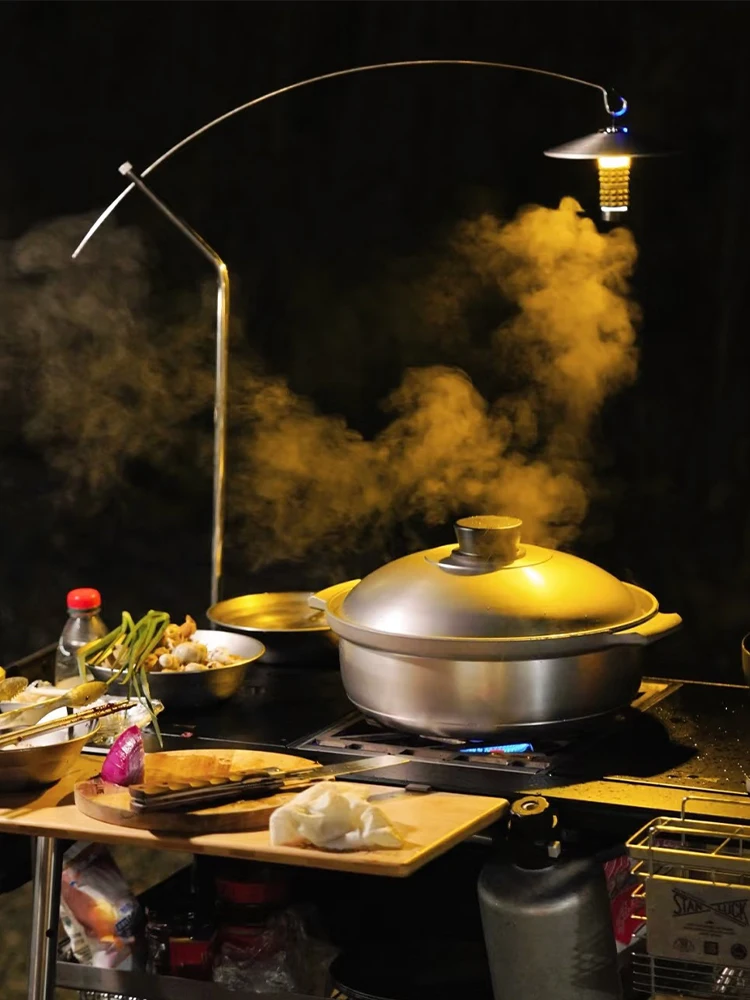 التخييم IGT مصباح رف معلق سبائك الألومنيوم انفصال فانوس حامل IGT الجدول فانوس شماعات للنزهة التنزه الصيد #6