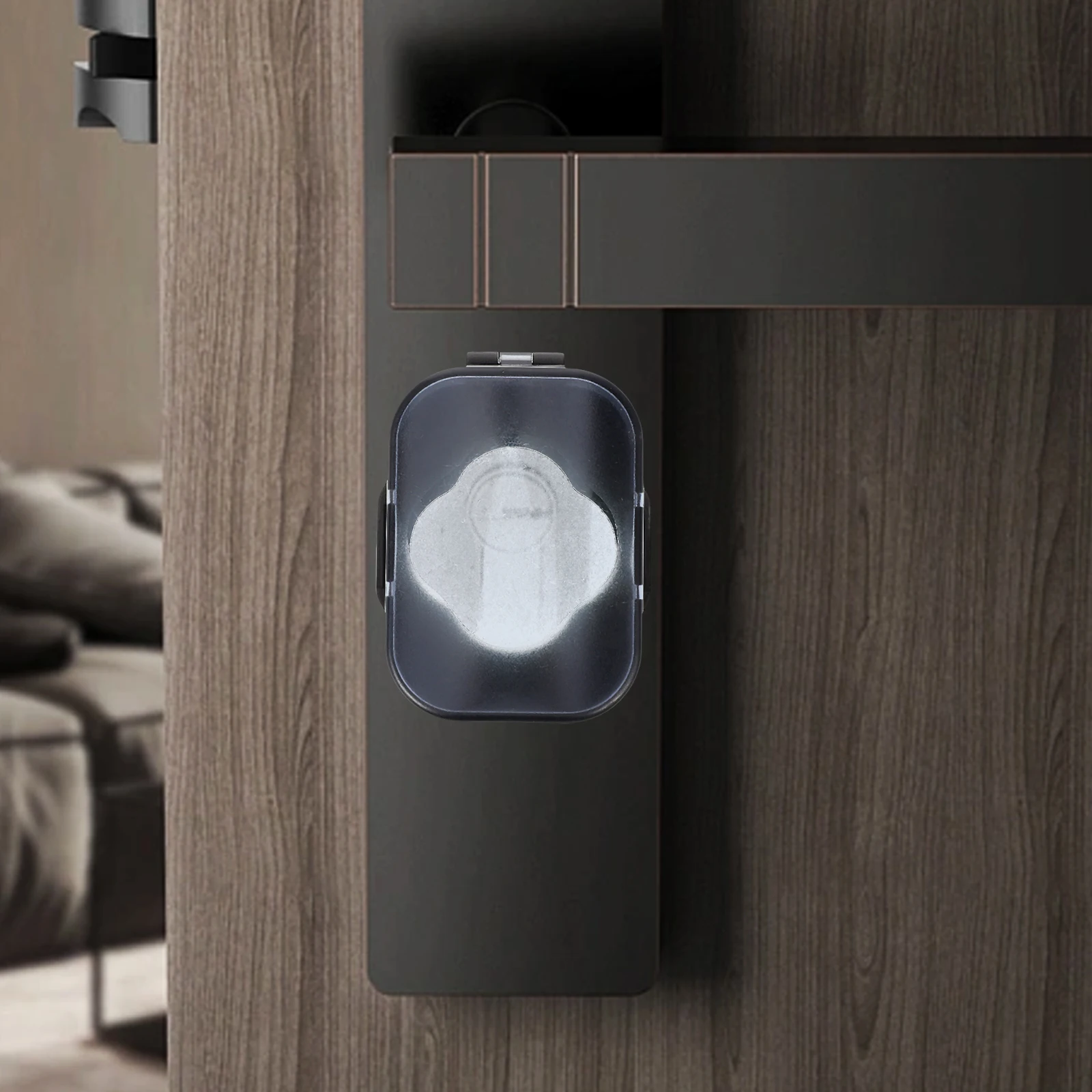 

1pc Baby Safety Door Locks Protective Cover ABS Material Child Proof Knob Covers Easy Installation Durable Texture Prevent Kids