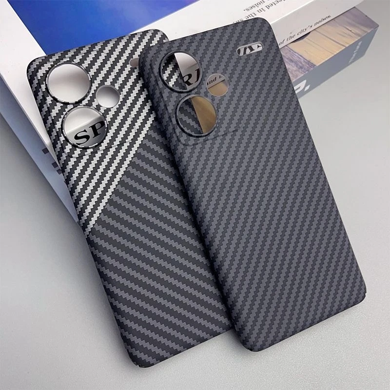 Cover For Xiaomi Redmi Note 13 Pro Plus Case PC Carbon Fiber Texture Pattern Matte Hard Phone Case Slim Thin Shell Bumper