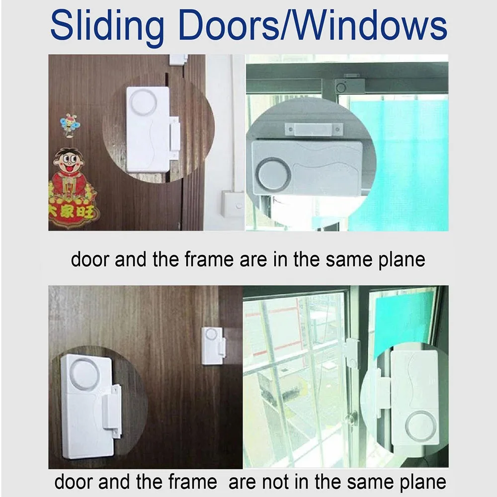 Wsdcam drahtloser Tür alarm mit Fernbedienung, Fenster öffnen Alarme, Hauss icherungs sensor, Pool alarm für Kinder sicherheit, Schieben (2er Pack)