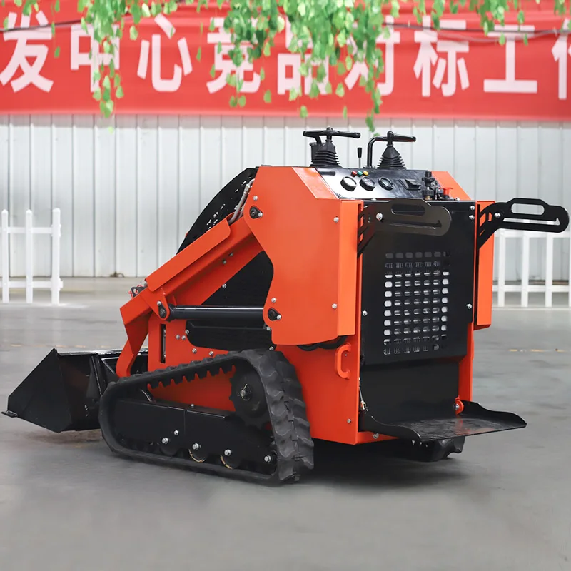 High-efficiency Tracked Skid Steer Loader, Diesel, CE Certified, Small Tracked Loader, Suitable for Indoor Operation.