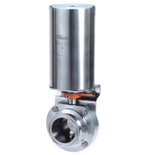 SS304 SS316L Stainless Steel Pneumatic  Hygienic Sanitary Clamped  Butterfly Valve for Brewing Pharmacy