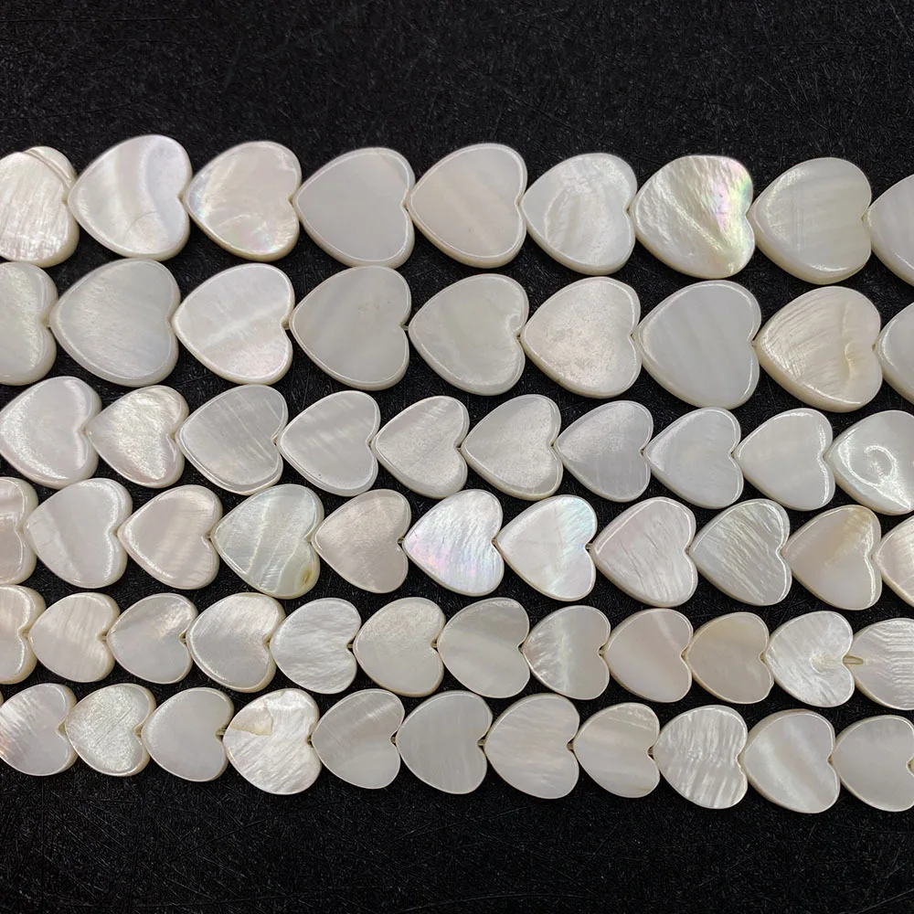 6/8/10/12/15mm Heart Shell Loose Beads for DIY Bracelet Necklace Jewelry Making Accessories Supplies Craft Decoration Material