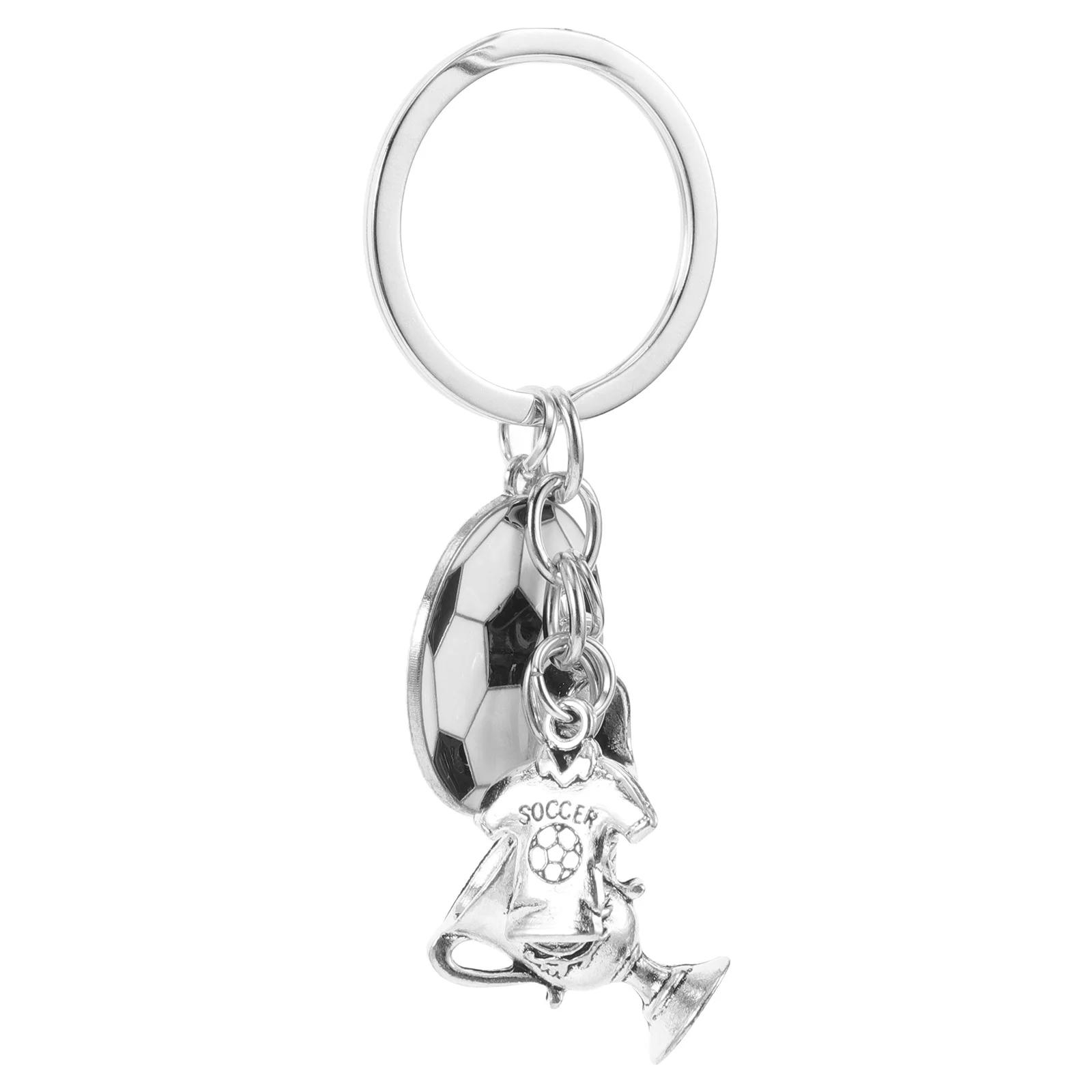 

Soccer Keychain Pendant Zinc Alloy Trophy Design Sports Lover Accessory for Backpacks Keys Gym Bags Unique Fan Gift Idea
