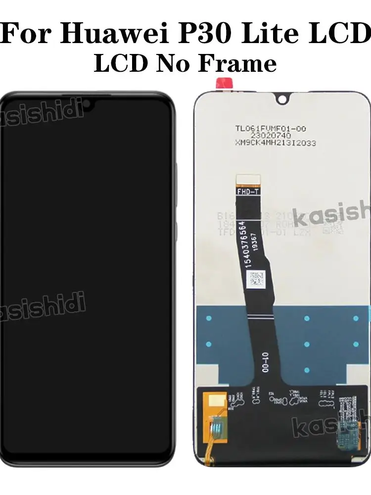 AAA+ LCD With Frame For HUAWEI P30 Lite LCD Display Touch Screen Digitizer For HUAWEI P30 Lite Screen Nova 4e MAR-LX1 LX2 AL01