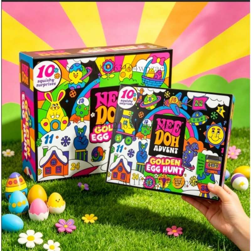 2026 NeeDoh Adventskalender Geschenk für Kinder 24 Tage 3D PVC-Puppen Countdown Weihnachten 2026 Neujahr Überraschungsgeschenke – Detail 4
