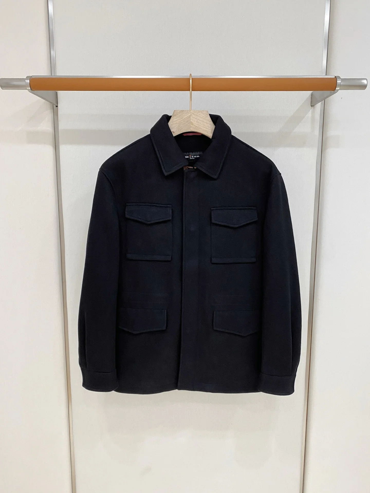 Kiton Italian Acetate Fleece Soft Multi-Pocket Jacket