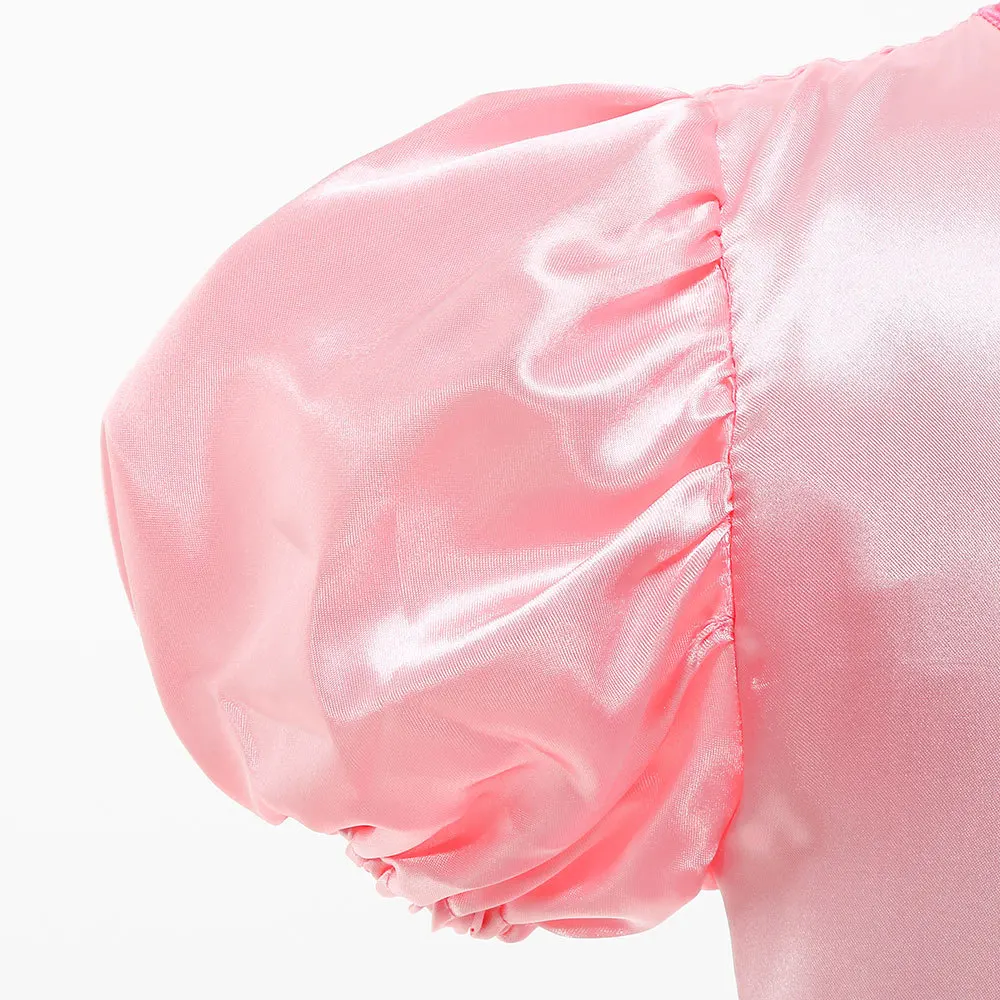 Girls Peach Dress Role Playing Game Performance Princess Cosplay Costume Halloween Carnival Birthday Party Outfits 3 to 10 Yrs