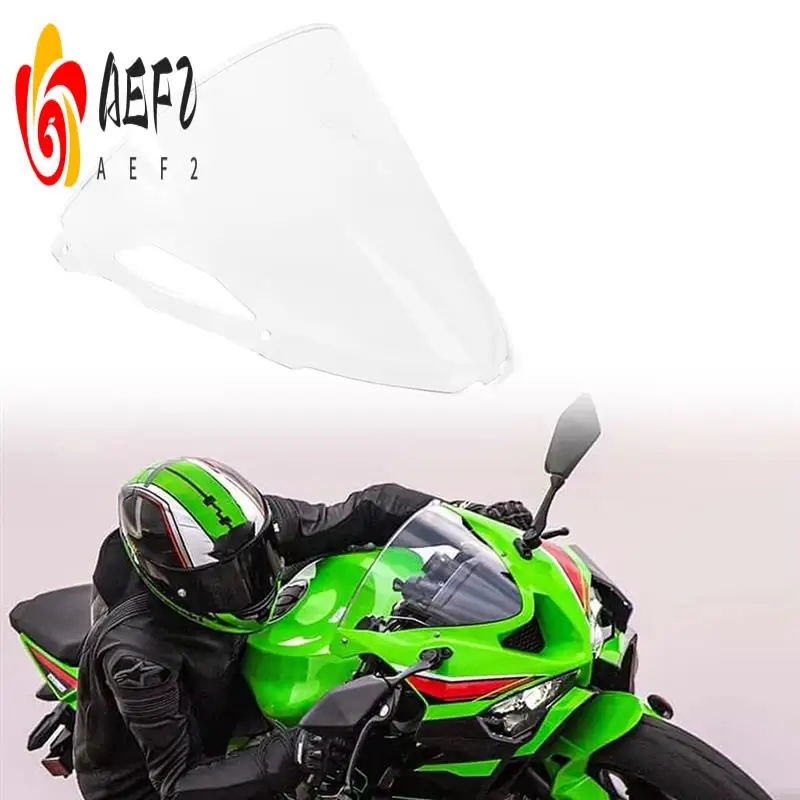 

AEF2-Motorcycle Accessories Windshield Windscreen Fairing Wind Deflector For Kawasaki Ninja ZX6R NINJA ZX-6R ZX 6R 2024