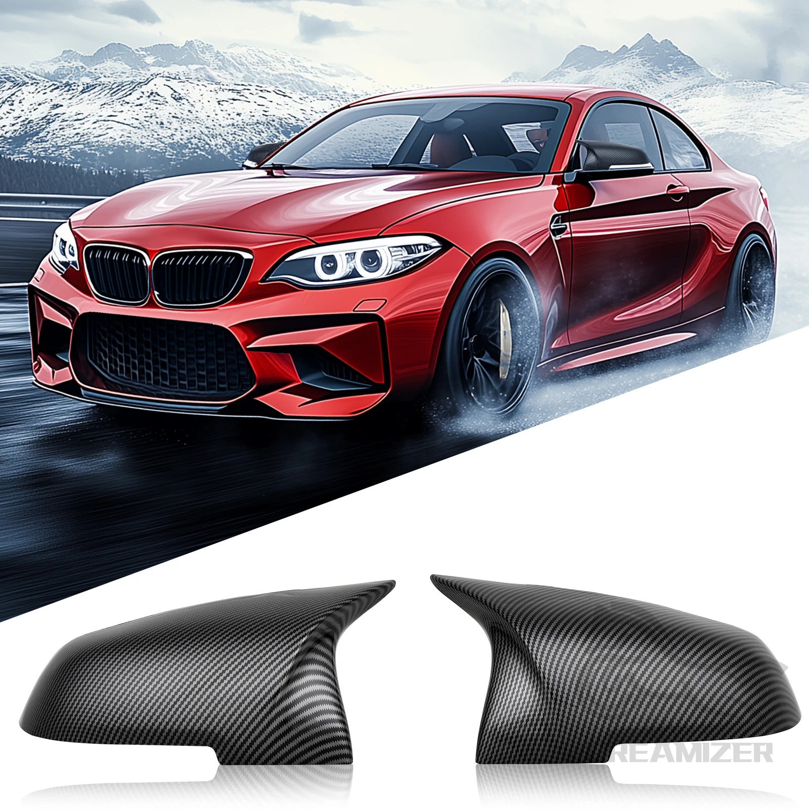 1 Pair Car Side Rearview Mirror Cover Cap for BMW Series 1 2 3 4 X M 220i 328i 420i F20 F21 F22 F23 F30 F32 F33 F36 X1