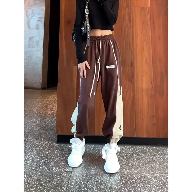 Women\'s Harem Pants 2024 Vintage Fashion Elasticity Casual Female Sports Trousers Elegant Hot Trendeez Sweatpants Spring Autumn