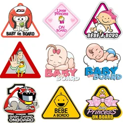 Cute Baby on Board Baby in Car Sticker Decorate Motorcycle Car Window Camper Off-road Truck Van Decal Accessories Customizable