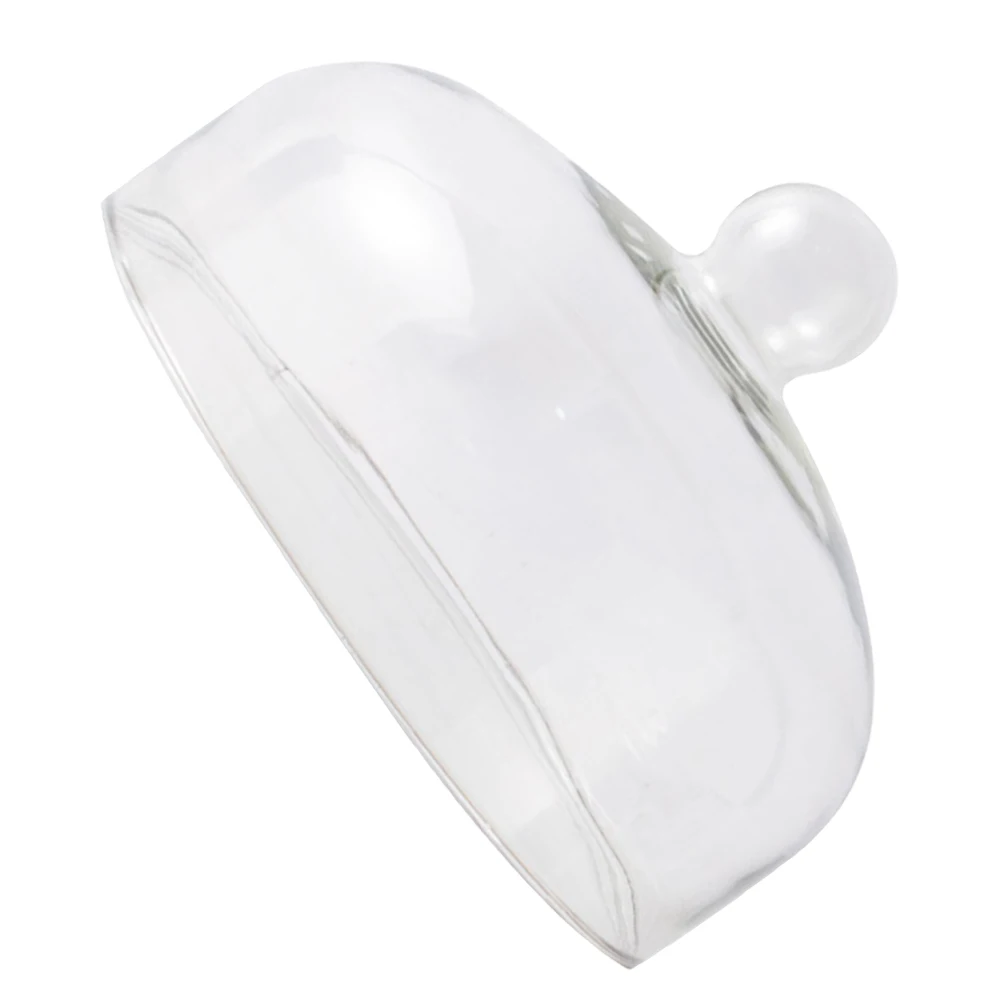 

Glass Cover Dessert Protector Plate Display Fruit Cake Tray Transparent Stylish Easy Clean Round Smooth Food Snacks Dust
