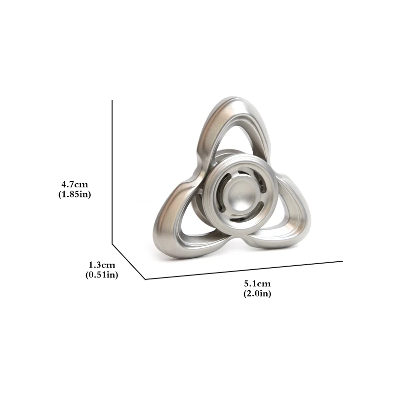Rvs Threeleaf Vingertop Gyroscoop EDC Decompressie Speelgoed Fidget Spinner Voor Stress Volwassen Stress Speelgoed Cadeau
