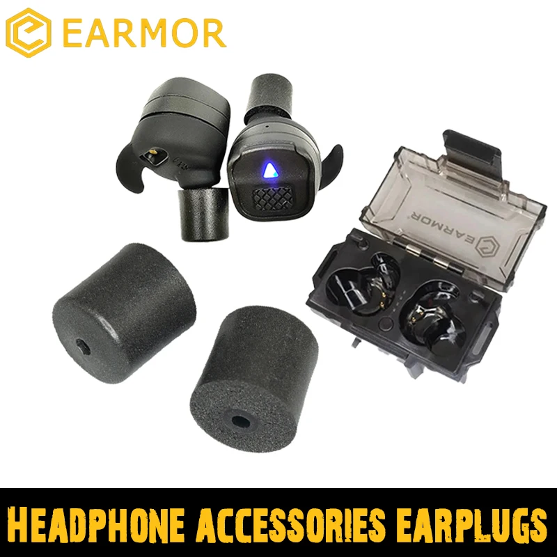 EARMOR Shooting Concha Foam Earplugs Tactical Headphones Replacement Earplug Accessories, Accessories for M20/M20T