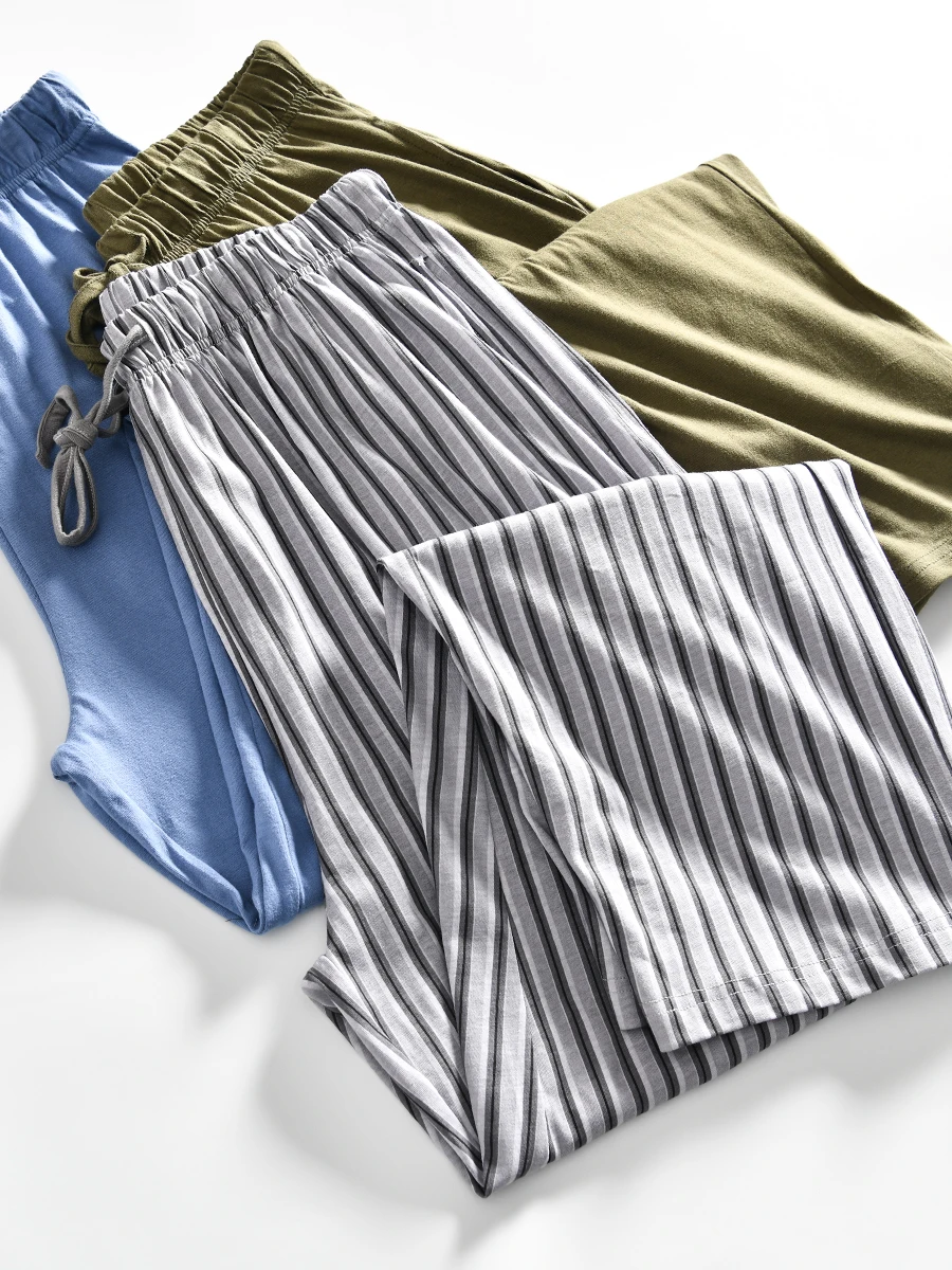 

Comfortable Pure Cotton Straight Leg Casual Pants for Men Spring Season Color Home Wear Fashion Urban Style Basic Fit