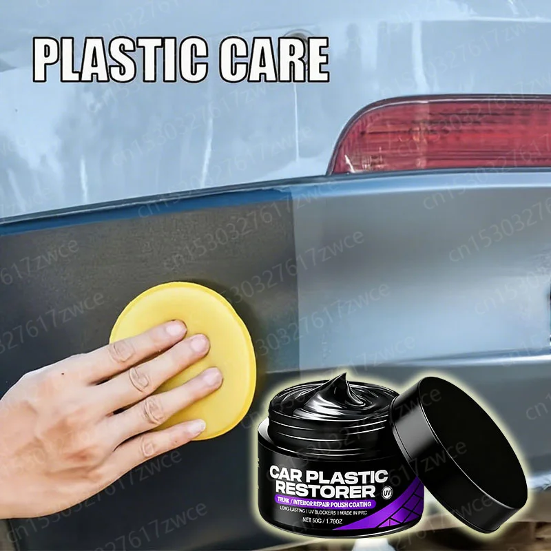 Car Interior & Exterior Scratch Remover Wax - Plastic & Leather Restorer , Tire Protectant & Yellowing Repair - Scratch Remover