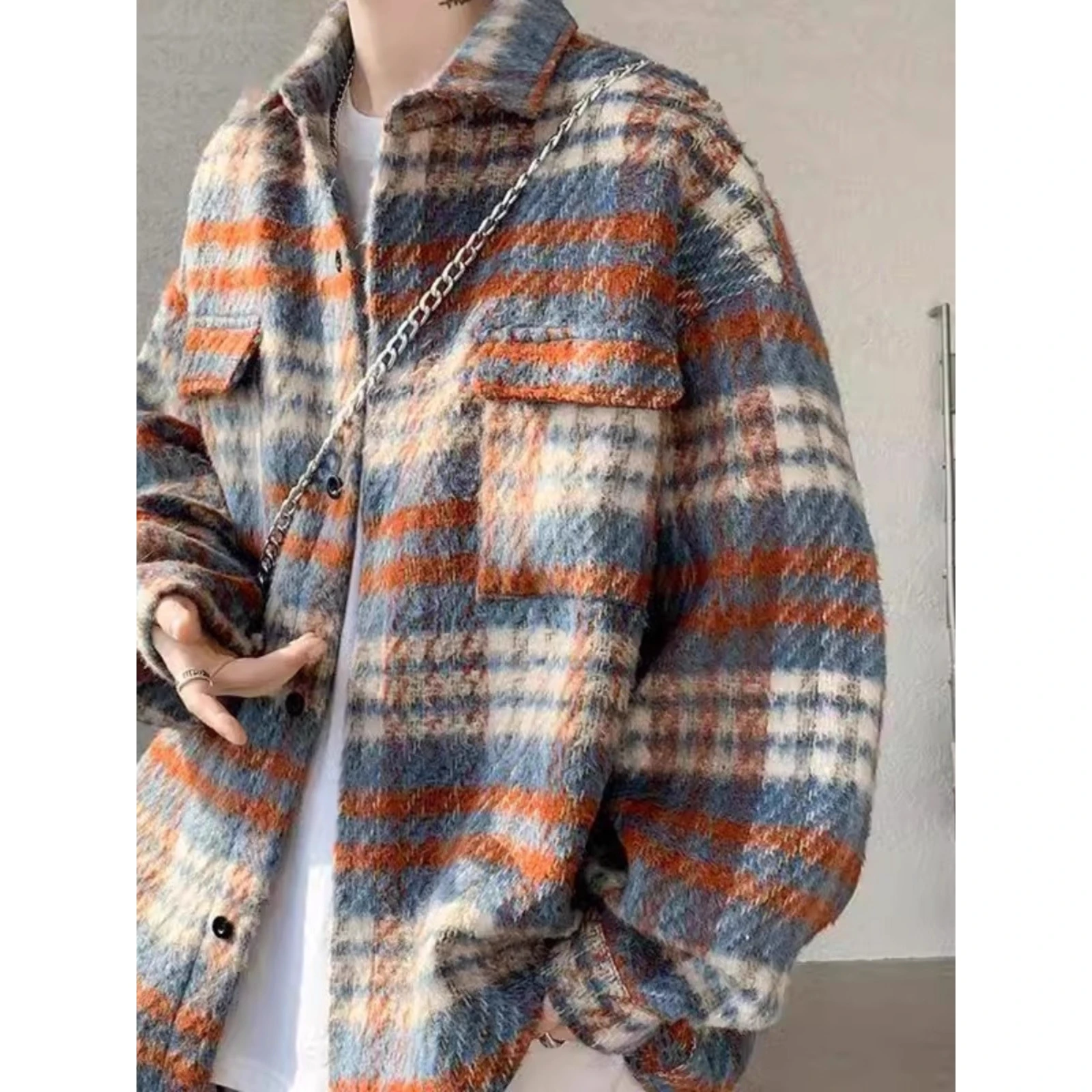 

Плюс Размер irt Sle Plaid Jaet Мужчины Женщины Осень Зима Гонконг Sle Small Fraance Совершенно новый дизайн Повседневная верхняя одежда