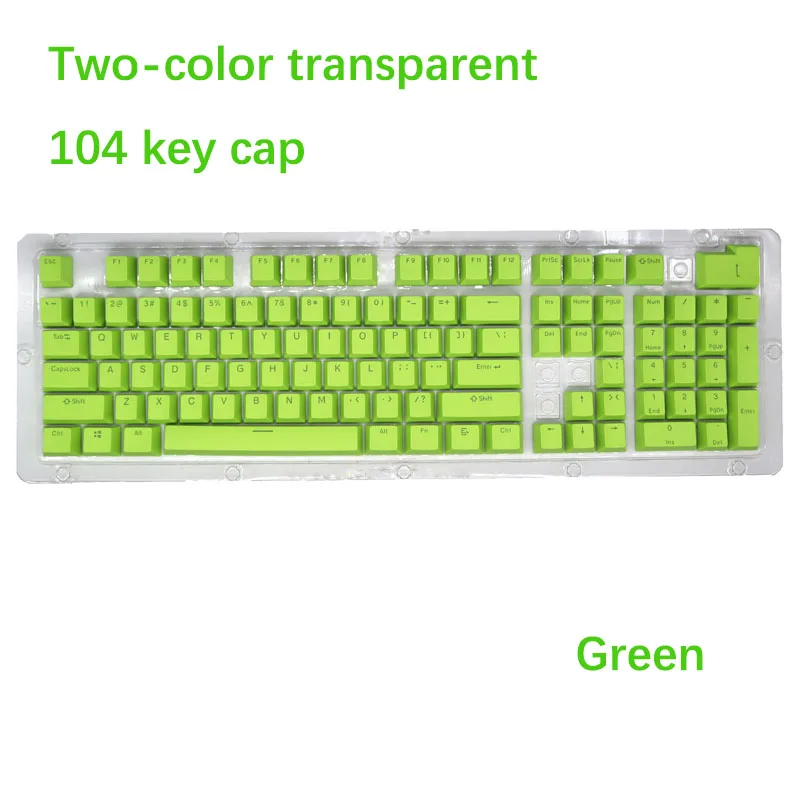 ABS Color two-color transparent keyboard cap multi-color selectable key cap + word structure key cap Mechanical keyboard gamer