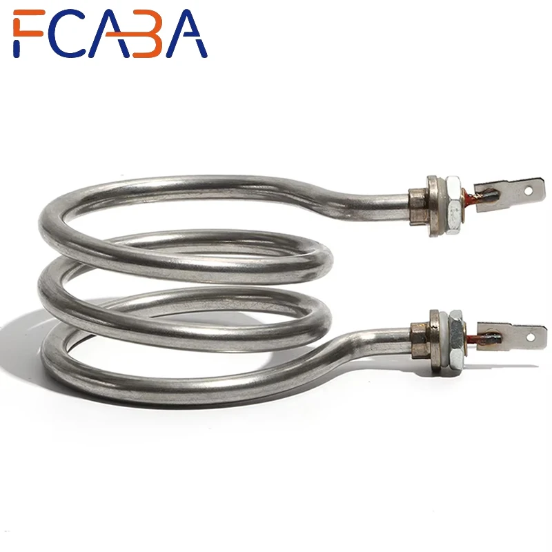 FCABA M10/M12 Thread 3 Coils Spring Heating Element 220V 800W  304SUS Water Dispenser Water Boiler Immersion Heater Tube
