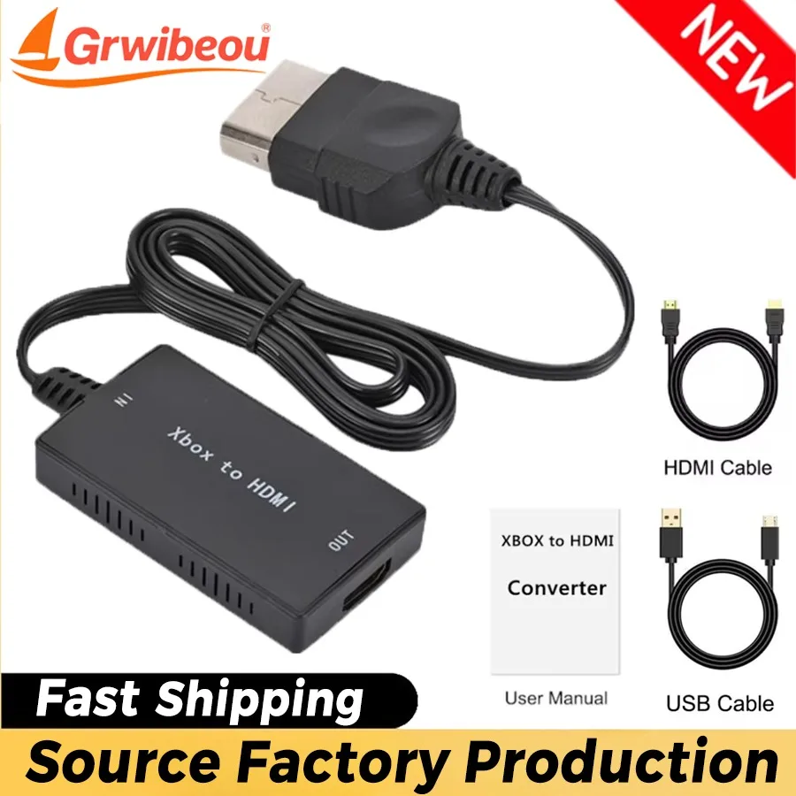 

Xbox To HDMI-compatible Converter Adapter HD Link Cable for Xbox 1080P Xbox To HDMI-Compatible for HDTV Projector Monitor