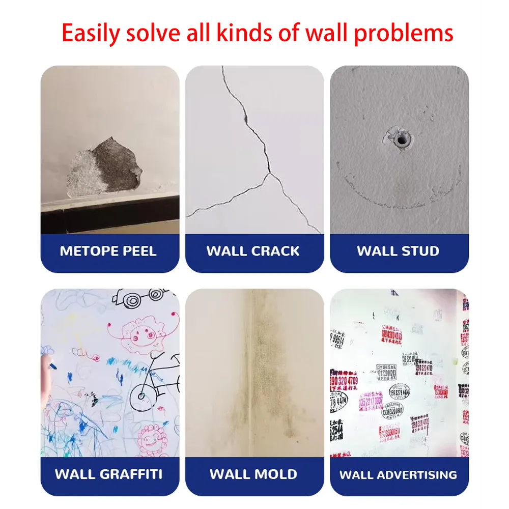 250g Universal Wall Mending Paste Waterproof Grout Sealant Ointment Wall Peeling Gap Repair Cream White Repair Paint Tool
