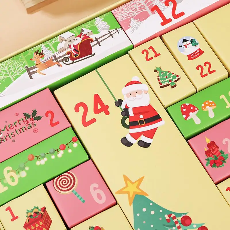 

Christmas Calendar Refillable Christmas Advent Display Case Holiday Home Decor Refillable Cardboard Advent For Friends Family