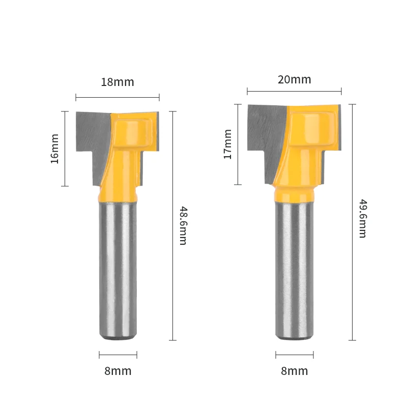 YUSUN 8MM 생크 키홀 비트 목공 밀링 커터, 우드 비트 페이스 밀 카바이드 커터 엔드밀