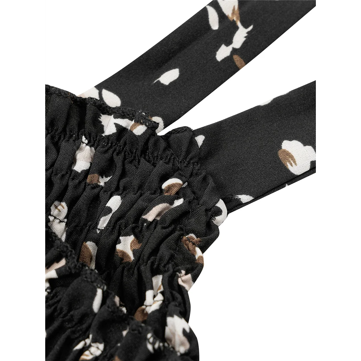 女性のサマードレスカジュアル V ネック花柄サンドレス A ライン流れるビーチドレス