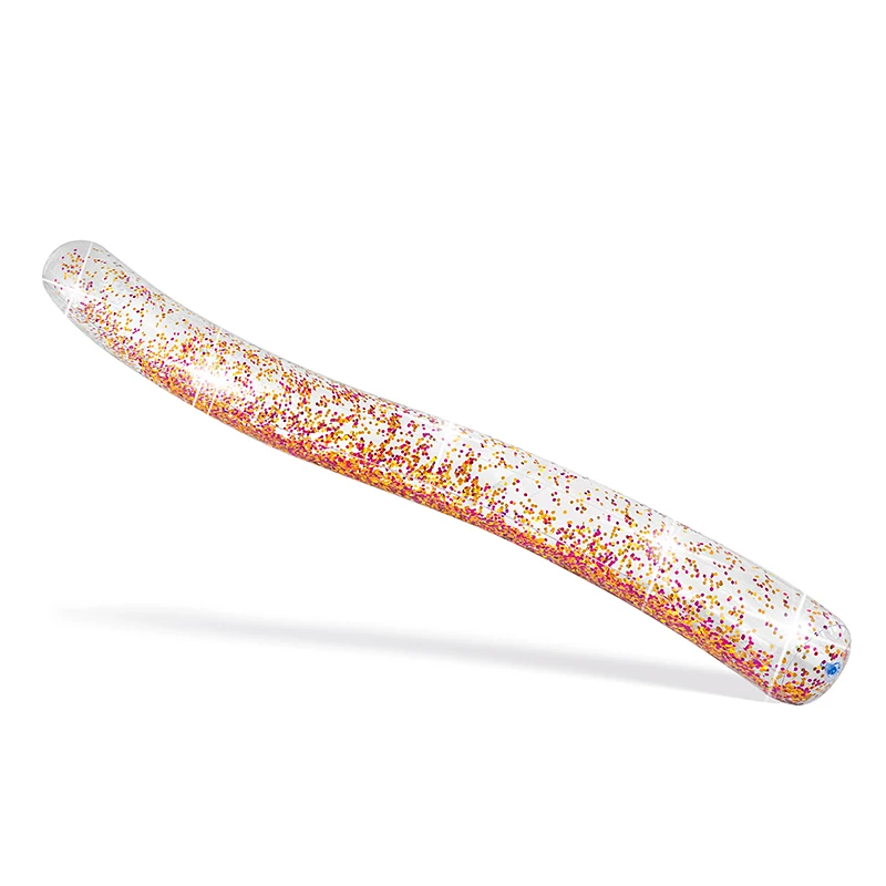 Nouilles gonflables flottantes de 71 pouces, jouets d'eau de luxe, géant Premium, remplissage de confettis étincelants pour adultes