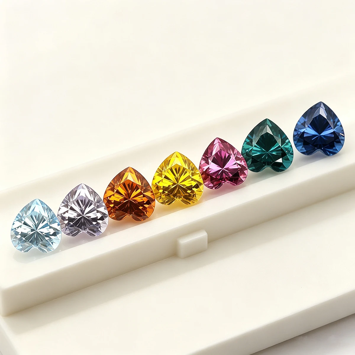 Moissanite Diamond Clarity D/Red/Sapphire Blue/Ice Blue/Sakura/Pink/Red/Golden Yellow/Black/Green Heart cut With GRA Pass Tester