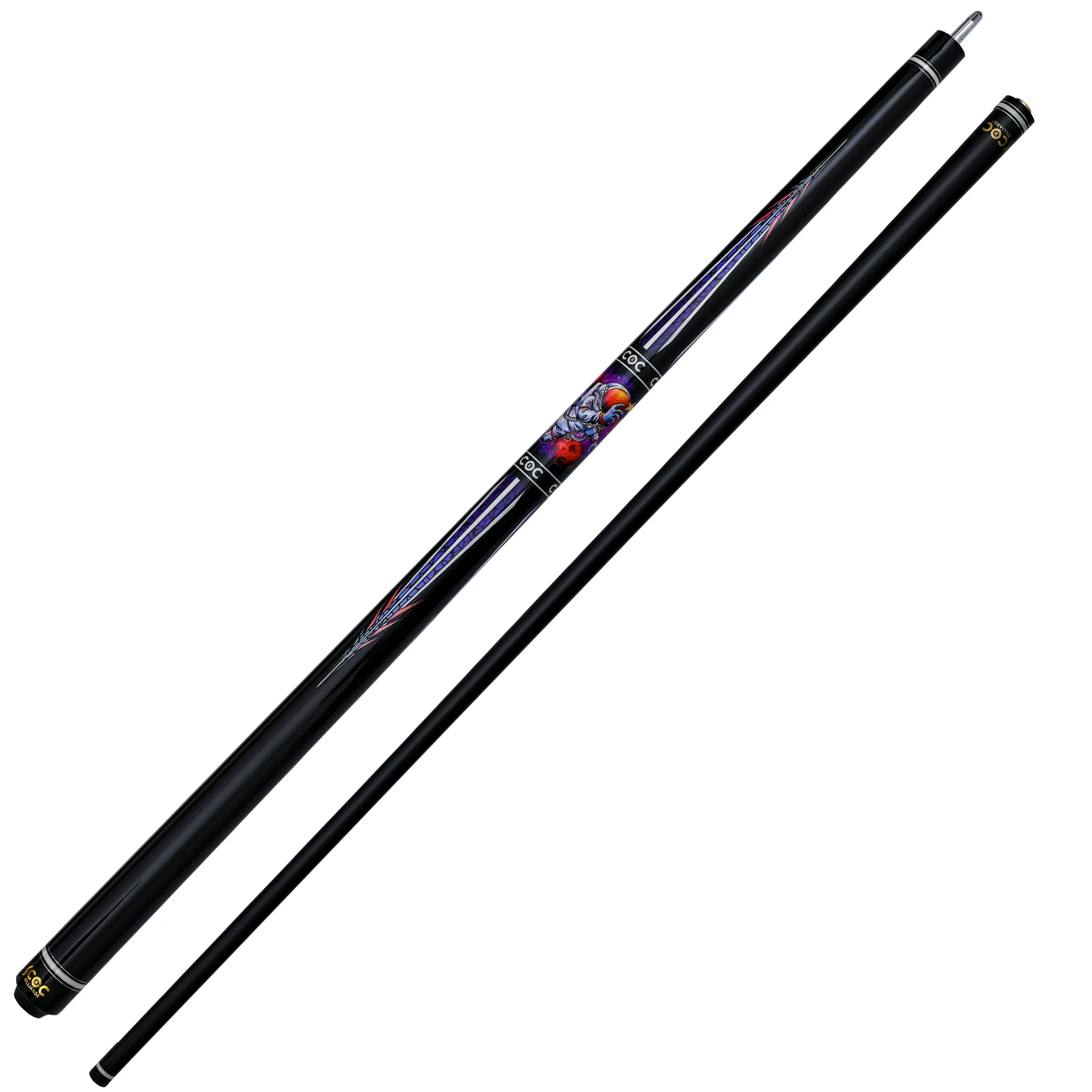 Low Deflection 12.5mm Professional Carbon Composite Pool Cue - Multi-Layer Tip & Stainless Steel Joint | High Performance Cue