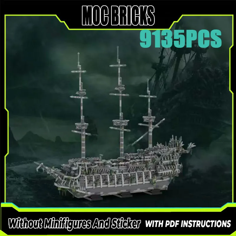 MOC Building Blocks New Pirate Movie Flying Dutch Ship Bricks Toys