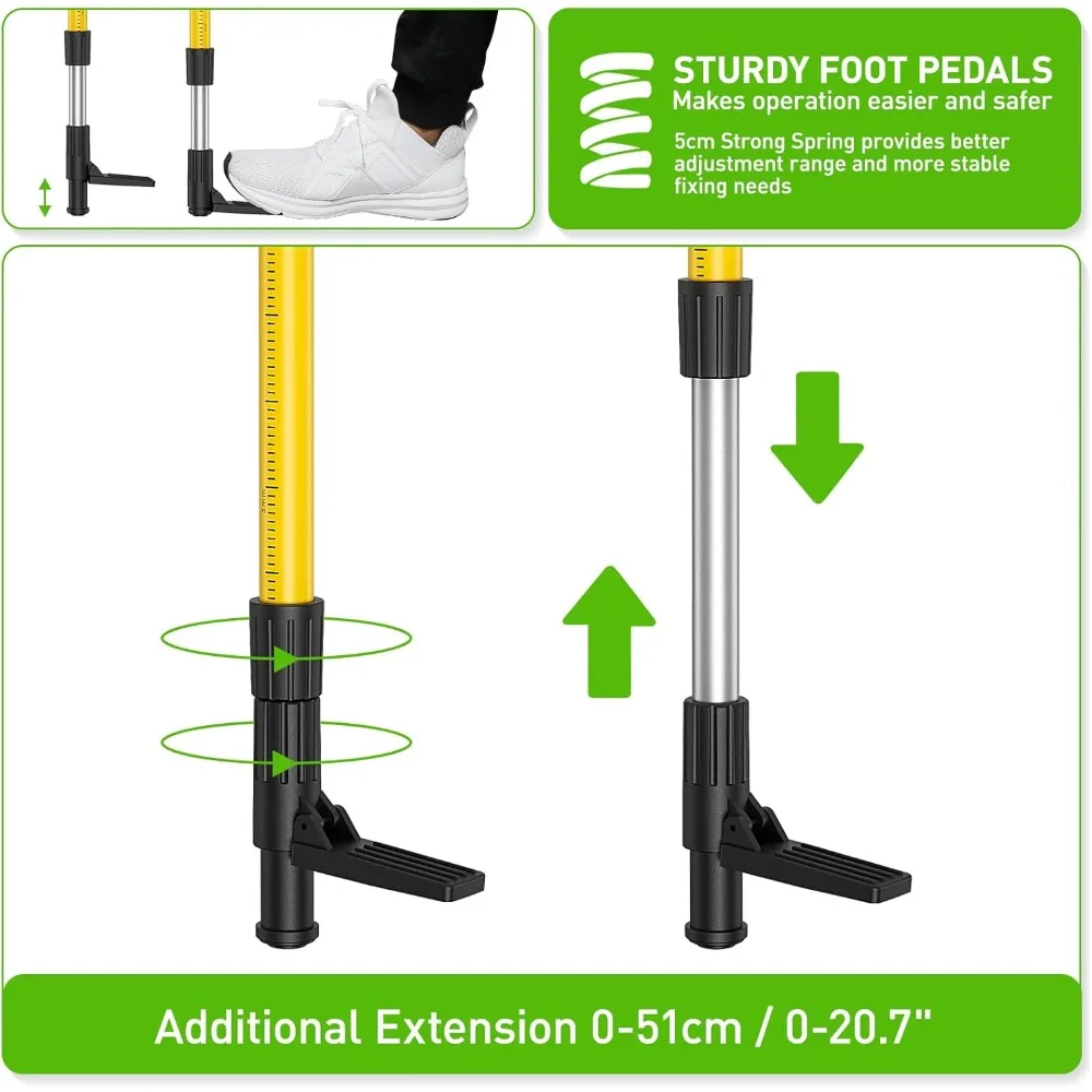 Professional Laser Level Pole with Tripod and Laser Mount for Rotary and Line Lasers, Adjustable Telescoping Laser Pole