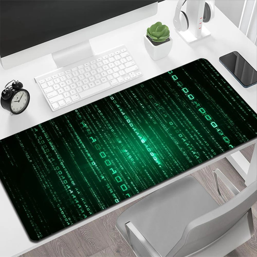 3D Matrix Binary Code Large Mouse Pad Gaming Mouse Pad PC Gamer Computer Mouse Mat Big Mousepad XXL Keyboard Desk Mat Mause Pad