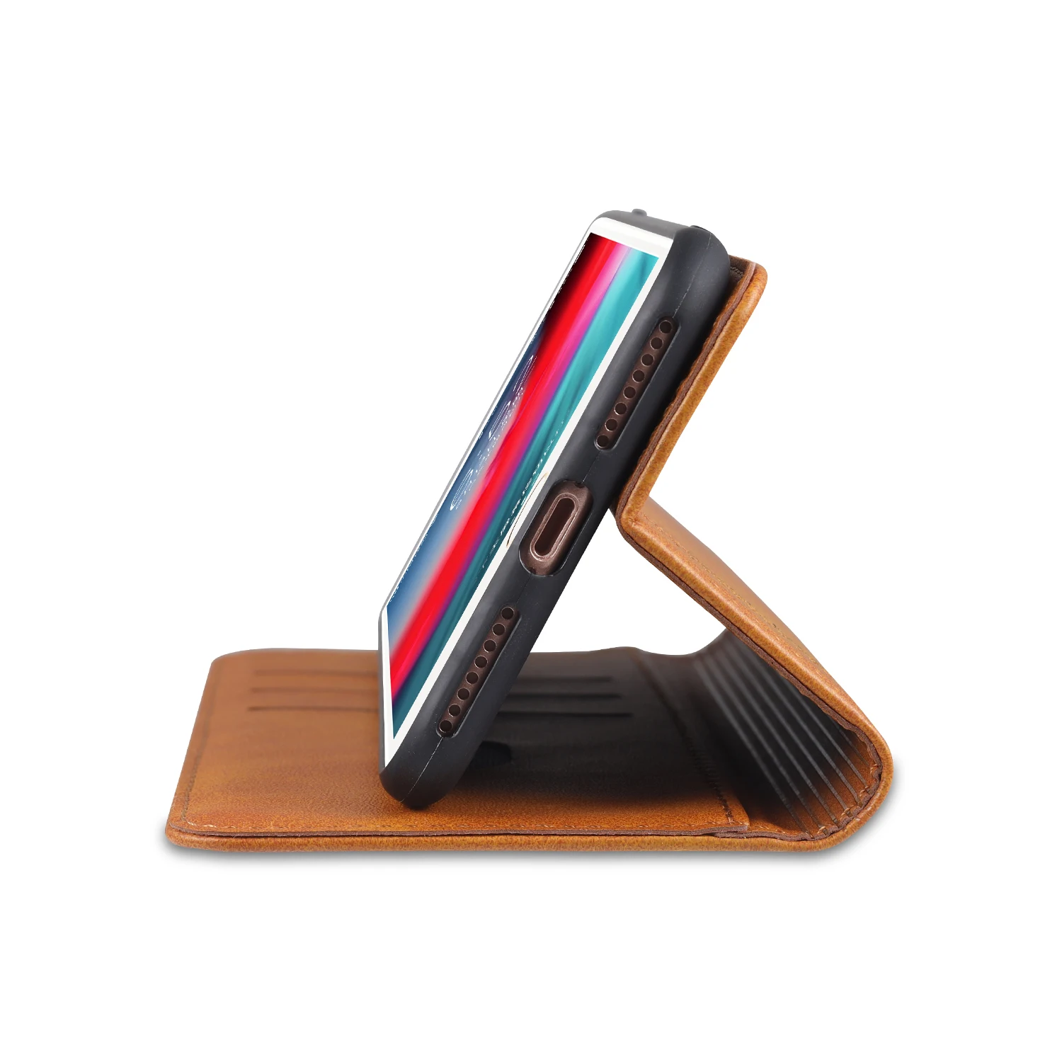 Capa com suporte para cartão para iphone 6 6p 7 7p 8 8p se 2 3 4 couro pu capa carteira retrô capa carteira de negócios fundas coque