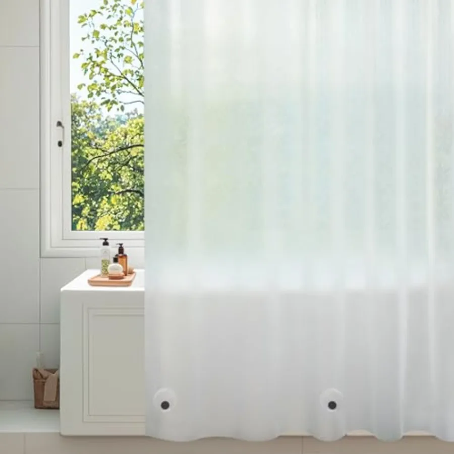 

Водонепроницаемая шторка для душа из ЭВА, 78 дюймов, без БФА, с 3 очень большими магнитами, 72'' x 78'', для ванной, 3D-эффект шелка