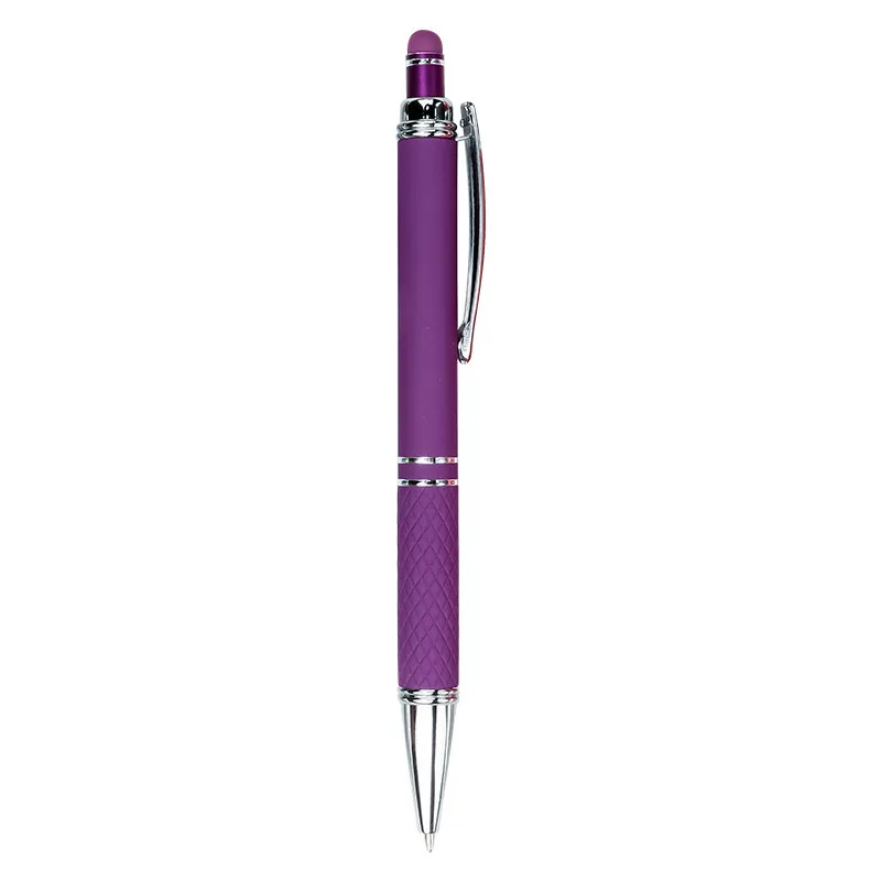 50PC Metal Ballpoint Pen With Stylus Tip For Touch Screens Writing Stationery Office School Gifts Free Custom Logo Name Sign Pen