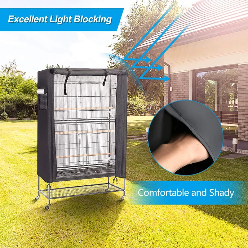 

Bird Cage With Mesh Window And Lightweight Storage Bag Cage Bird Cage Accessories Bird Cage Universal Protective Cover