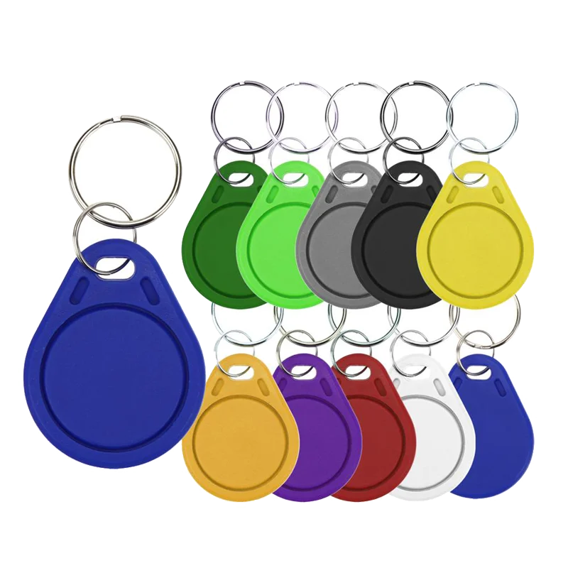 100 stks UID RFID Tag Verwisselbare 1 k 13.56 mHz IC S50 Blok 0 Sector Beschrijfbare Smart Ring Sleutelhanger Alien Chip Keytags Band keyfob