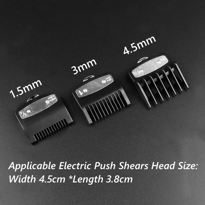 2/3/4pcs For Wahl Universal Hair Clipper Limit Comb Black Transparent Red Guide Trimmer Guards Attachment 1.5mm 3mm 4.5mm 6mm