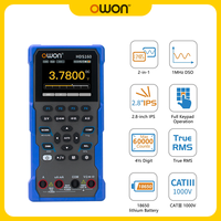 OWON HDS160 Oscilloscope, 4.5-liter 60000 Count True RMS Handheld Multimeter, 1MHz 1CH Oscilloscope, AC/DC Voltmeter