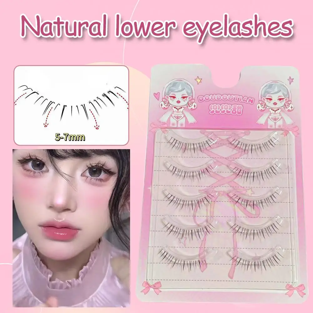 الكورية على شكل حرف U الفردية الرموش الصناعية لاش تمديد العين الطبيعية الهزلية لاش جلدة المعبود Noglue الرموش السفلية S8S1 #5