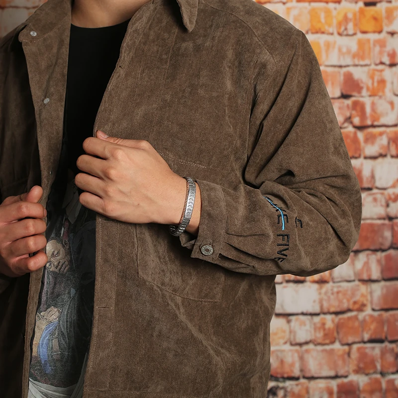 Original Design S925 Sterling Silver Handmade Passepartout Prayer Wheel Bracelet Men Trendy Personality Style Luxurious Retro